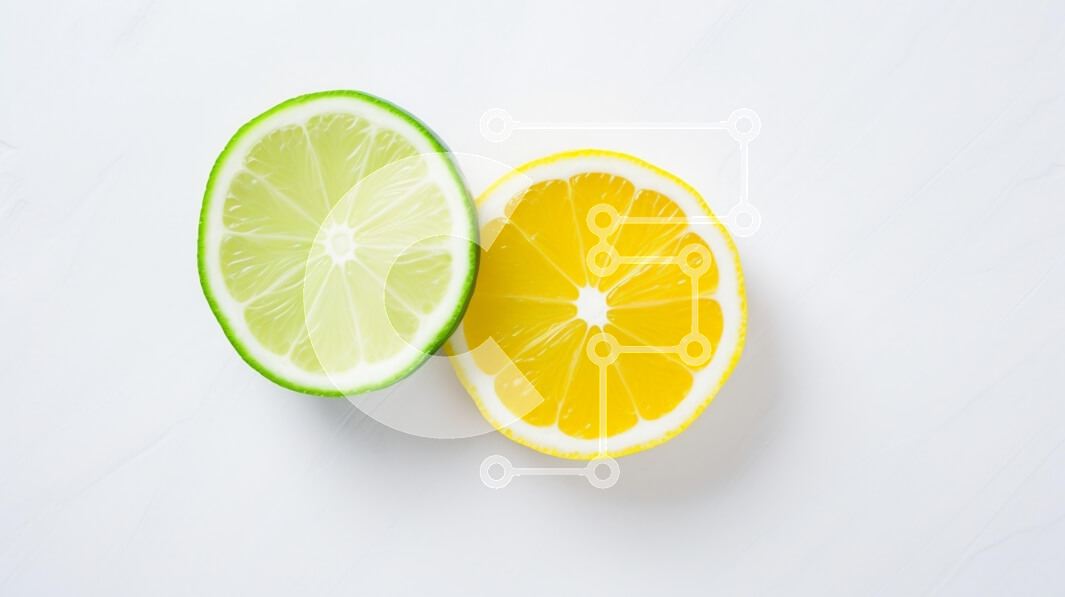 Intra Συλλεκτικό Ξύλινο Παζλ Plywood  4mm - Φέτες λάιμ και λεμόνι σε ελαφριά επιφάνεια Σε Ξύλινο Κουτί - Διαστάσεις: 10x10 cm – 25 κομμάτια