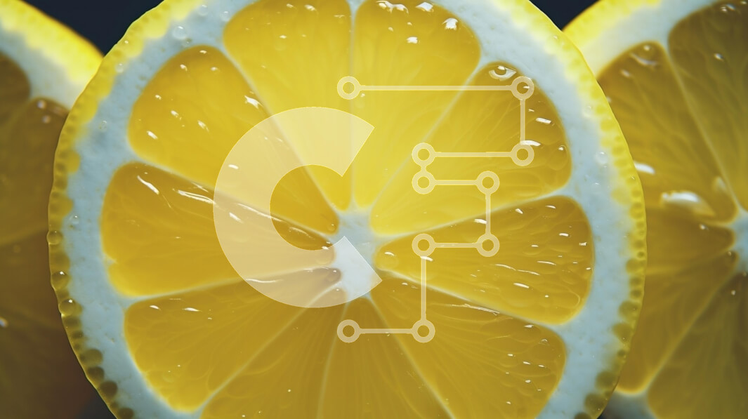 Intra Συλλεκτικό Ξύλινο Παζλ Plywood  4mm - Κοντινό πλάνο μισών φρέσκων λεμονιών Σε Ξύλινο Κουτί - Διαστάσεις: 10x10 cm – 25 κομμάτια