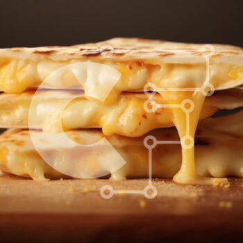 Intra Συλλεκτικό Ξύλινο Παζλ Plywood  4mm - Quesadillas με λιωμένο τυρί Σε Ξύλινο Κουτί - Διαστάσεις: 10x10 cm – 25 κομμάτια - Image 1