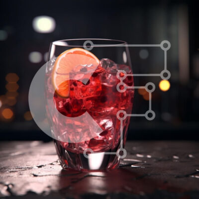 Intra Συλλεκτικό Ξύλινο Παζλ Plywood  4mm - Δροσιστικό ρόφημα σε ποτήρι με πάγο και φέτα πορτοκαλιού Σε Ξύλινο Κουτί - Διαστάσεις: 10x10 cm – 25 κομμάτια - Image 1