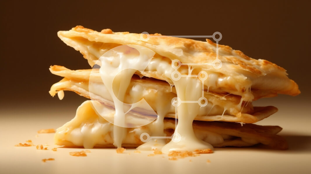 Intra Συλλεκτικό Ξύλινο Παζλ Plywood  4mm - Στοίβα Quesadillas με λιωμένο τυρί Σε Ξύλινο Κουτί - Διαστάσεις: 10x10 cm – 25 κομμάτια