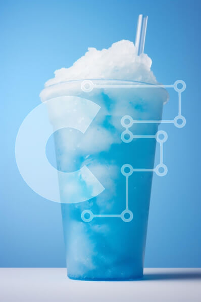 Intra Συλλεκτικό Ξύλινο Παζλ Plywood  4mm - Δροσιστικό μπλε ρόφημα με θρυμματισμένο πάγο Σε Ξύλινο Κουτί - Διαστάσεις: 10x10 cm – 25 κομμάτια