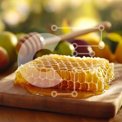 Intra Συλλεκτικό Ξύλινο Παζλ Plywood  4mm - Φρέσκια κηρήθρα με φρούτα Σε Ξύλινο Κουτί - Διαστάσεις: 10x10 cm – 25 κομμάτια - Image 1