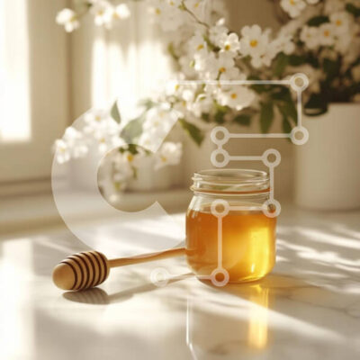 Intra Συλλεκτικό Ξύλινο Παζλ Plywood  4mm - Βάζο με μέλι με Άρκτος και λουλούδια Σε Ξύλινο Κουτί - Διαστάσεις: 10x10 cm – 25 κομμάτια - Image 1