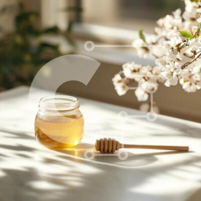 Intra Συλλεκτικό Ξύλινο Παζλ Plywood  4mm - Βάζο με μέλι με Ξύλινη Άρκτος και λουλούδια Σε Ξύλινο Κουτί - Διαστάσεις: 10x10 cm – 25 κομμάτια - Image 1