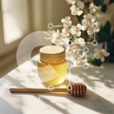 Intra Συλλεκτικό Ξύλινο Παζλ Plywood  4mm - Βάζο με μέλι με Ξύλινη Άρκτος και λουλούδια Σε Ξύλινο Κουτί - Διαστάσεις: 10x10 cm – 25 κομμάτια - Image 1