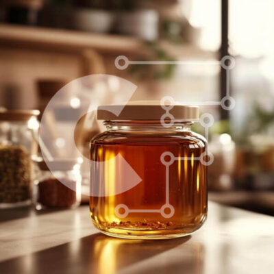 Intra Συλλεκτικό Ξύλινο Παζλ Plywood  4mm - Βάζο με μέλι σε μια ζεστή κουζίνα Σε Ξύλινο Κουτί - Διαστάσεις: 10x10 cm – 25 κομμάτια - Image 1