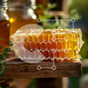 Intra Συλλεκτικό Ξύλινο Παζλ Plywood  4mm - Χρυσή κηρήθρα σε ξύλινη επιφάνεια Σε Ξύλινο Κουτί - Διαστάσεις: 10x10 cm – 25 κομμάτια