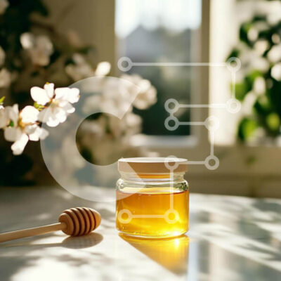 Intra Συλλεκτικό Ξύλινο Παζλ Plywood  4mm - Βάζο με μέλι με Μέλι και λουλούδια Σε Ξύλινο Κουτί - Διαστάσεις: 10x10 cm – 25 κομμάτια - Image 1