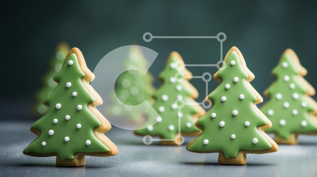 Intra Συλλεκτικό Ξύλινο Παζλ Plywood  4mm - Μπισκότα Χριστουγεννιάτικου Δέντρου Σε Ξύλινο Κουτί - Διαστάσεις: 10x10 cm – 25 κομμάτια