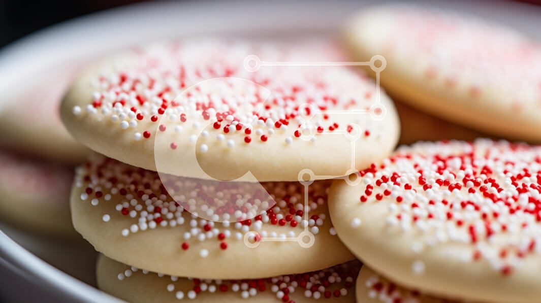 Intra Συλλεκτικό Ξύλινο Παζλ Plywood  4mm - Πιάτο μπισκότων με κόκκινα και άσπρα ψεκάσματα Σε Ξύλινο Κουτί - Διαστάσεις: 10x10 cm – 25 κομμάτια