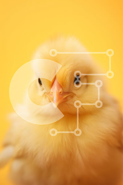 Intra Συλλεκτικό Ξύλινο Παζλ Plywood  4mm - Κοντινό πλάνο ενός κίτρινου νεοσσού Σε Ξύλινο Κουτί - Διαστάσεις: 10x10 cm – 25 κομμάτια