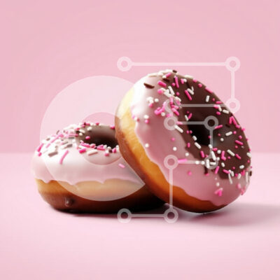 Intra Συλλεκτικό Ξύλινο Παζλ Plywood  4mm - Λαχταριστοί λουκουμάδες με ροζ και σοκολατένιο γλάσο Σε Ξύλινο Κουτί - Διαστάσεις: 10x10 cm – 25 κομμάτια - Image 1