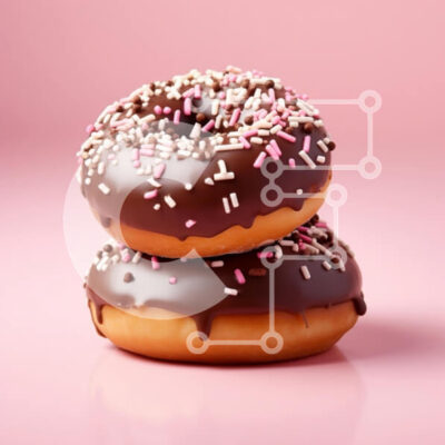 Intra Συλλεκτικό Ξύλινο Παζλ Plywood 4mm - Ντόνατς σοκολάτας με ψεκασμούς Σε Ξύλινο Κουτί - Διαστάσεις: 10x10 cm – 25 κομμάτια - Image 1