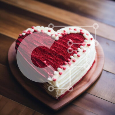 Intra Συλλεκτικό Ξύλινο Παζλ Plywood  4mm - Κέικ Red Velvet σε σχήμα καρδιάς Σε Ξύλινο Κουτί - Διαστάσεις: 10x10 cm – 25 κομμάτια - Image 1