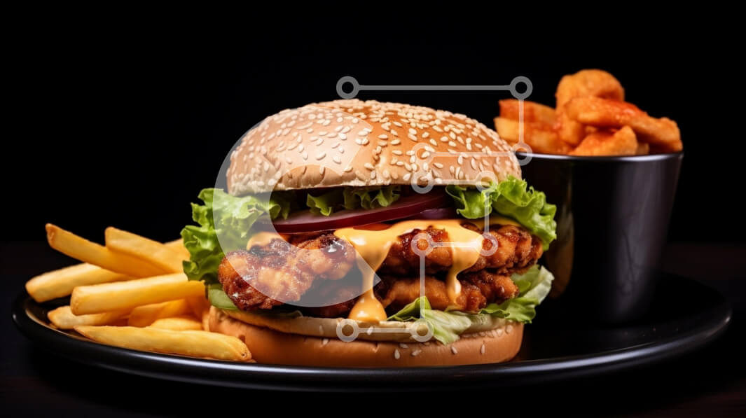 Intra Συλλεκτικό Ξύλινο Παζλ Plywood  4mm - Νόστιμο μπιφτέκι κοτόπουλου με πατάτες πατάτες Σε Ξύλινο Κουτί - Διαστάσεις: 10x10 cm – 25 κομμάτια