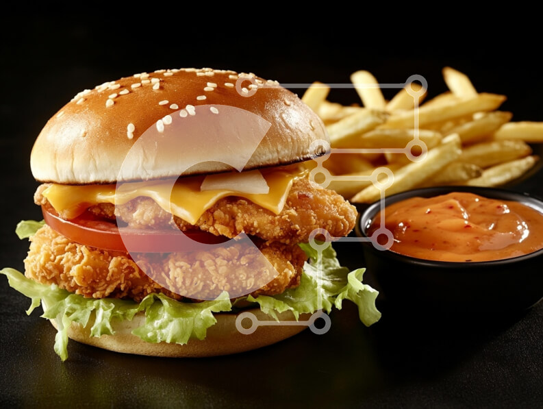 Intra Συλλεκτικό Ξύλινο Παζλ Plywood  4mm - Νόστιμο μπιφτέκι κοτόπουλου με πατάτες πατάτες Σε Ξύλινο Κουτί - Διαστάσεις: 10x10 cm – 25 κομμάτια