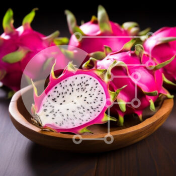 Intra Συλλεκτικό Ξύλινο Παζλ Plywood  4mm - Φρούτα Δράκου σε ένα ξύλινο μπολ Σε Ξύλινο Κουτί - Διαστάσεις: 10x10 cm – 25 κομμάτια - Image 1