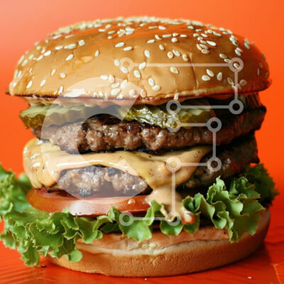 Intra Συλλεκτικό Ξύλινο Παζλ Plywood 4mm - Νόστιμο χάμπουργκερ με μοσχαρίσια μπουρεκάκια και φρέσκα λαχανικά Σε Ξύλινο Κουτί - Διαστάσεις: 10x10 cm – 25 κομμάτια - Image 1