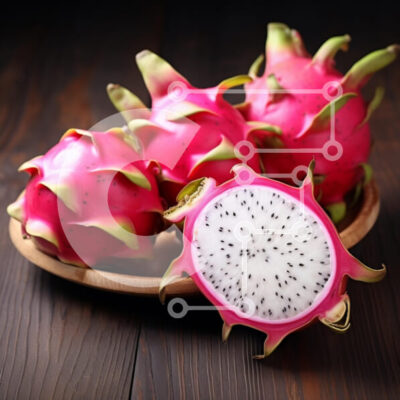 Intra Συλλεκτικό Ξύλινο Παζλ Plywood  4mm - Ζωντανά φρούτα δράκου σε ξύλινη επιφάνεια Σε Ξύλινο Κουτί - Διαστάσεις: 10x10 cm – 25 κομμάτια - Image 1