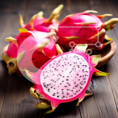 Intra Συλλεκτικό Ξύλινο Παζλ Plywood  4mm - Ζωντανά φρούτα δράκου σε ξύλινη επιφάνεια Σε Ξύλινο Κουτί - Διαστάσεις: 10x10 cm – 25 κομμάτια - Image 1