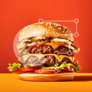 Intra Συλλεκτικό Ξύλινο Παζλ Plywood  4mm - Νόστιμο Triple Patty Burger με φρέσκα υλικά Σε Ξύλινο Κουτί - Διαστάσεις: 10x10 cm – 25 κομμάτια