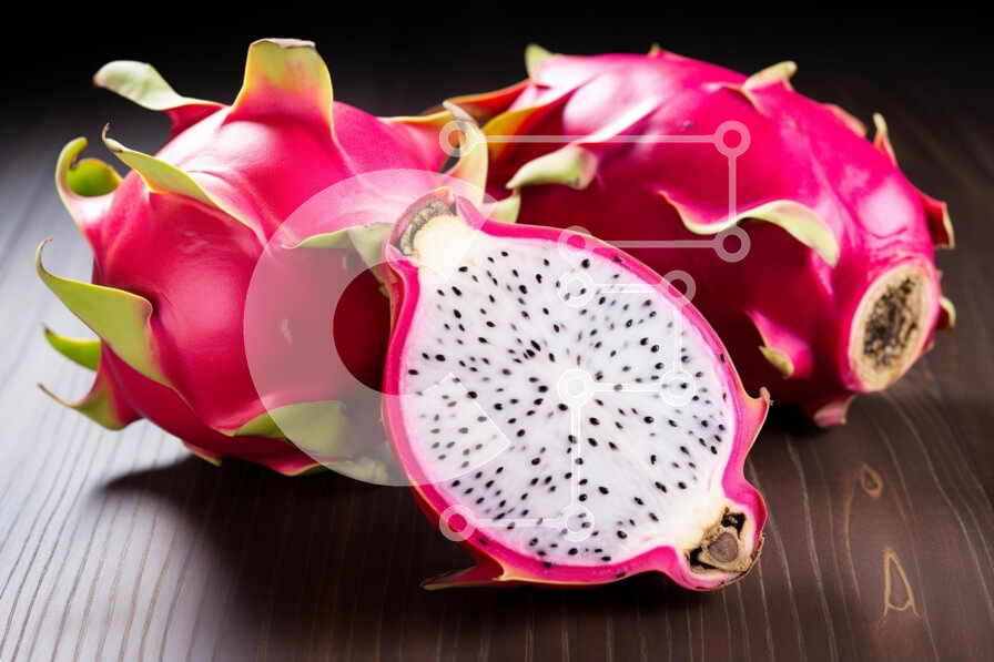 Intra Συλλεκτικό Ξύλινο Παζλ Plywood  4mm - Φρούτα Δράκου σε ξύλινη επιφάνεια Σε Ξύλινο Κουτί - Διαστάσεις: 10x10 cm – 25 κομμάτια