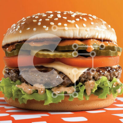 Intra Συλλεκτικό Ξύλινο Παζλ Plywood 4mm - Νόστιμο χάμπουργκερ με φρέσκα υλικά Σε Ξύλινο Κουτί - Διαστάσεις: 10x10 cm – 25 κομμάτια - Image 1