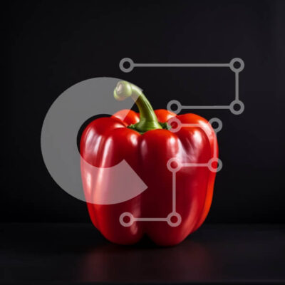 Intra Συλλεκτικό Ξύλινο Παζλ Plywood  4mm - Ζωντανό κόκκινο πιπέρι σε σκούρο φόντο Σε Ξύλινο Κουτί - Διαστάσεις: 10x10 cm – 25 κομμάτια - Image 1