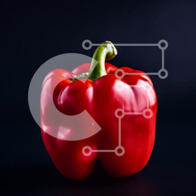 Intra Συλλεκτικό Ξύλινο Παζλ Plywood  4mm - Κόκκινη πιπεριά σε σκούρο φόντο Σε Ξύλινο Κουτί - Διαστάσεις: 10x10 cm – 25 κομμάτια - Image 1