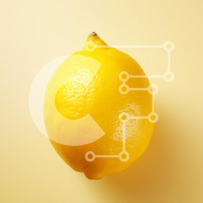 Intra Συλλεκτικό Ξύλινο Παζλ Plywood 4mm - Φρέσκο λεμόνι σε κίτρινο φόντο Σε Ξύλινο Κουτί - Διαστάσεις: 10x10 cm – 25 κομμάτια - Image 1