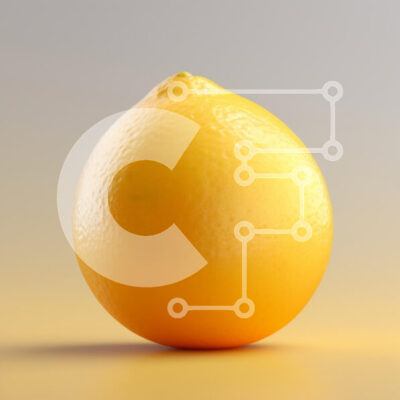 Intra Συλλεκτικό Ξύλινο Παζλ Plywood  4mm - Ζωντανό λεμόνι σε φόντο μαλακής κλίσης Σε Ξύλινο Κουτί - Διαστάσεις: 10x10 cm – 25 κομμάτια - Image 1