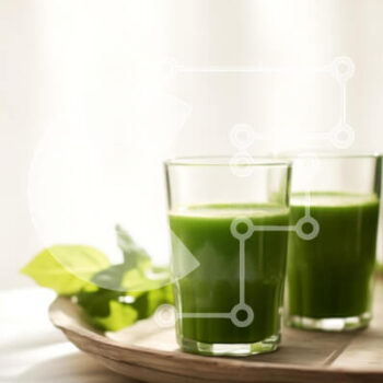 Intra Συλλεκτικό Ξύλινο Παζλ Plywood  4mm - Φρέσκος πράσινος χυμός σε ποτήρια σε ξύλινο δίσκο Σε Ξύλινο Κουτί - Διαστάσεις: 10x10 cm – 25 κομμάτια - Image 1