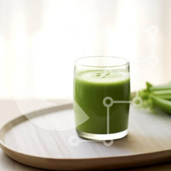 Intra Συλλεκτικό Ξύλινο Παζλ Plywood  4mm - Φρέσκος πράσινος χυμός με σέλινο Σε Ξύλινο Κουτί - Διαστάσεις: 10x10 cm – 25 κομμάτια - Image 1