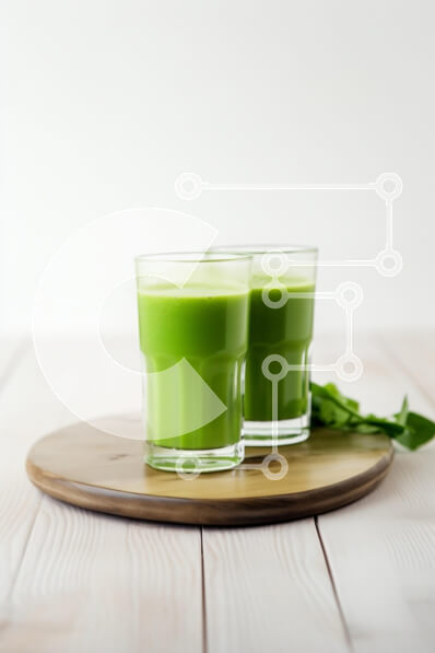 Intra Συλλεκτικό Ξύλινο Παζλ Plywood  4mm - Φρέσκος πράσινος χυμός Σε Ξύλινο Κουτί - Διαστάσεις: 10x10 cm – 25 κομμάτια