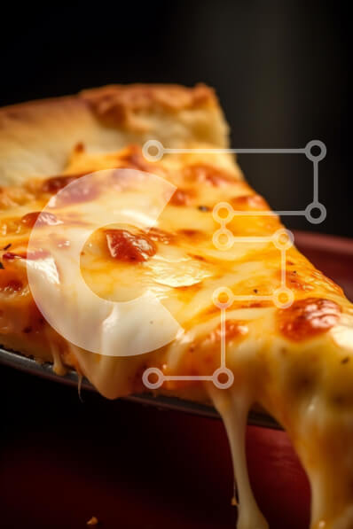 Intra Συλλεκτικό Ξύλινο Παζλ Plywood  4mm - Νόστιμη φέτα πίτσα με λιωμένο τυρί Σε Ξύλινο Κουτί - Διαστάσεις: 10x10 cm – 25 κομμάτια