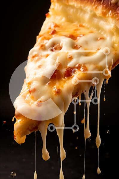 Intra Συλλεκτικό Ξύλινο Παζλ Plywood  4mm - Κοντινό πλάνο μιας τυρώδης φέτας πίτσας Σε Ξύλινο Κουτί - Διαστάσεις: 10x10 cm – 25 κομμάτια