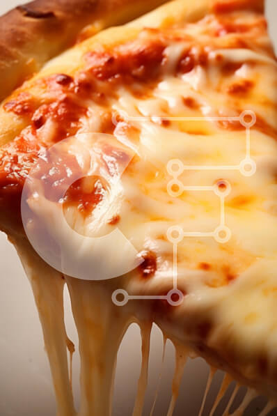 Intra Συλλεκτικό Ξύλινο Παζλ Plywood  4mm - Νόστιμη φέτα πίτσα με λιωμένο τυρί Σε Ξύλινο Κουτί - Διαστάσεις: 10x10 cm – 25 κομμάτια