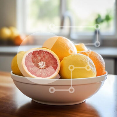 Intra Συλλεκτικό Ξύλινο Παζλ Plywood  4mm - Μπολ με εσπεριδοειδή σε ένα ξύλινο τραπέζι Σε Ξύλινο Κουτί - Διαστάσεις: 10x10 cm – 25 κομμάτια - Image 1