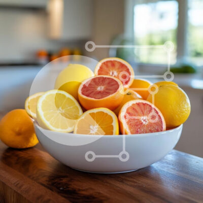 Intra Συλλεκτικό Ξύλινο Παζλ Plywood  4mm - Μπολ με εσπεριδοειδή Σε Ξύλινο Κουτί - Διαστάσεις: 10x10 cm – 25 κομμάτια - Image 1