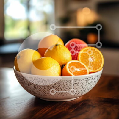 Intra Συλλεκτικό Ξύλινο Παζλ Plywood  4mm - Μπολ με εσπεριδοειδή σε ξύλινο τραπέζι Σε Ξύλινο Κουτί - Διαστάσεις: 10x10 cm – 25 κομμάτια - Image 1