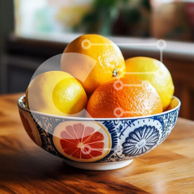 Intra Συλλεκτικό Ξύλινο Παζλ Plywood  4mm - Μπολ με φρέσκα φρούτα Σε Ξύλινο Κουτί - Διαστάσεις: 10x10 cm – 25 κομμάτια - Image 1