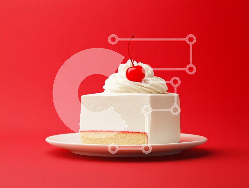 Intra Συλλεκτικό Ξύλινο Παζλ Plywood  4mm - Φέτα κέικ με κεράσι στην κορυφή Σε Ξύλινο Κουτί - Διαστάσεις: 10x10 cm – 25 κομμάτια