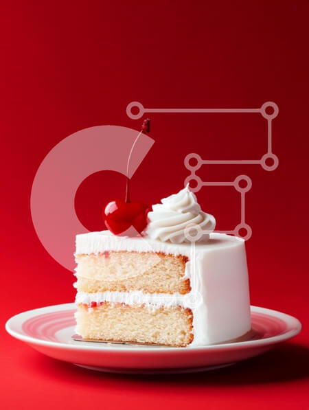 Intra Συλλεκτικό Ξύλινο Παζλ Plywood  4mm - Φέτα κέικ βανίλιας με κεράσι από πάνω Σε Ξύλινο Κουτί - Διαστάσεις: 10x10 cm – 25 κομμάτια