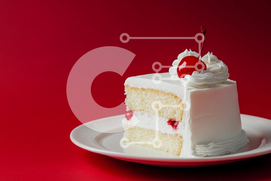 Intra Συλλεκτικό Ξύλινο Παζλ Plywood  4mm - Φέτα λευκή τούρτα με κεράσι Σε Ξύλινο Κουτί - Διαστάσεις: 10x10 cm – 25 κομμάτια