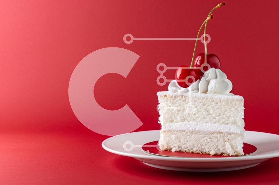 Intra Συλλεκτικό Ξύλινο Παζλ Plywood  4mm - Φέτα λευκή τούρτα με κεράσια Σε Ξύλινο Κουτί - Διαστάσεις: 10x10 cm – 25 κομμάτια
