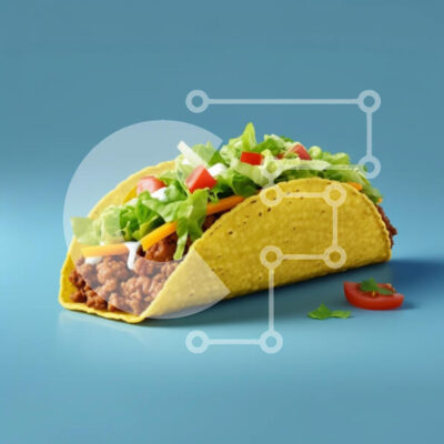 Intra Συλλεκτικό Ξύλινο Παζλ Plywood 4mm - Νόστιμο τάκο με κιμά και φρέσκα λαχανικά Σε Ξύλινο Κουτί - Διαστάσεις: 10x10 cm – 25 κομμάτια - Image 1