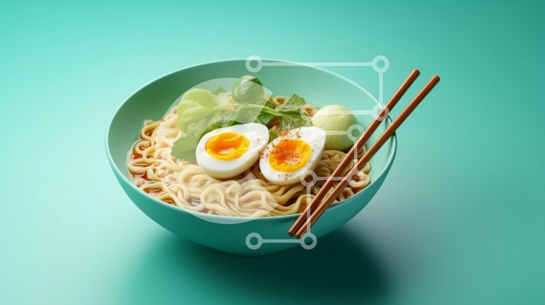 Intra Συλλεκτικό Ξύλινο Παζλ Plywood  4mm - Μπολ Νουντλς με αυγό και πράσινα Σε Ξύλινο Κουτί - Διαστάσεις: 10x10 cm – 25 κομμάτια