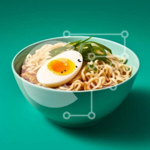 Intra Συλλεκτικό Ξύλινο Παζλ Plywood  4mm - Μπολ Νουντλς με Αυγό και Κρεμμύδι Σε Ξύλινο Κουτί - Διαστάσεις: 10x10 cm – 25 κομμάτια