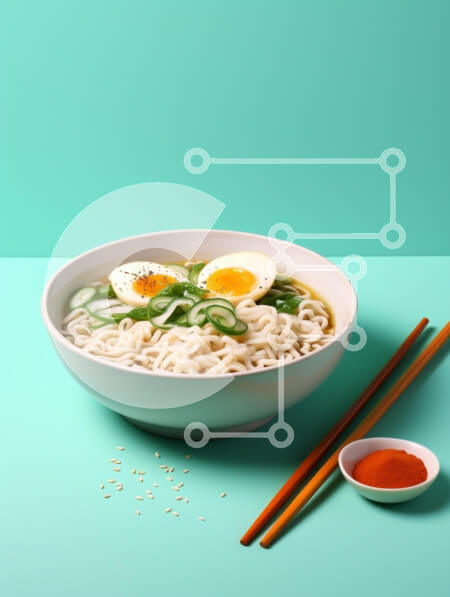 Intra Συλλεκτικό Ξύλινο Παζλ Plywood  4mm - Μπολ Νουντλς σούπας με μαλακά βραστά αυγά Σε Ξύλινο Κουτί - Διαστάσεις: 10x10 cm – 25 κομμάτια